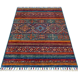 Orientmattor Khorjin 64862 Ziegler/Kazak rug with intricate patterns and vibrant colors, traditional handmade textile for home décor.