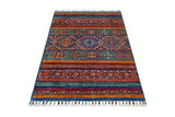 Orientmattor Khorjin 64862 Ziegler/Kazak rug with intricate patterns and vibrant colors, traditional handmade textile for home décor.