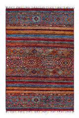 Traditional Khorjin Ziegler/Kazak rug by Orientmattor, featuring intricate geometric patterns in rich earthy tones.