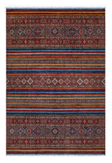 Colorful Ziegler/Kazak Khorjin 64873 rug by Orientmattor with intricate geometric patterns and vibrant traditional design.