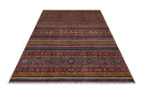 Traditional Khorjin Ziegler/Kazak rug by Orientmattor featuring intricate geometric patterns in warm earthy tones.