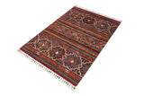 Khorjin 65008 Ziegler/Kazak rug by Orientmattor featuring intricate geometric patterns and vibrant colors on a woven textile background.