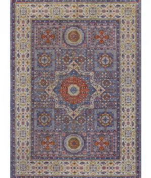 Orientmattor Mamlook 64992 Ziegler/Kazak rug with intricate geometric patterns in warm earthy tones.