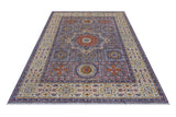 Orientmattor Mamlook 64992 Ziegler/Kazak rug with intricate geometric patterns and warm earthy tones on a woven textile background.
