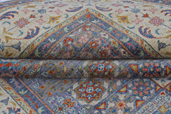 Orientmattor Mamlook 64992 Ziegler/Kazak rug with intricate geometric patterns and warm earthy tones, detailed close-up view.