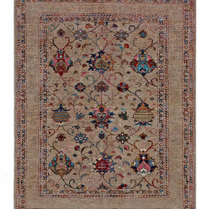 Orientmattor Sultani 64869 Ziegler/Kazak rug featuring intricate patterns and rich colors in a detailed design.