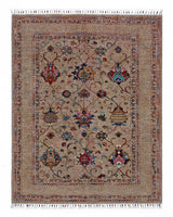 Orientmattor Sultani 64869 Ziegler/Kazak rug featuring intricate patterns and rich colors in a detailed design.
