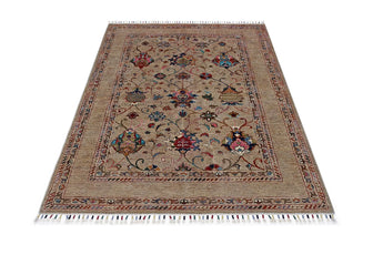 Orientmattor Sultani 64869 Ziegler/Kazak rug featuring intricate patterns and rich colors in a detailed close-up view.